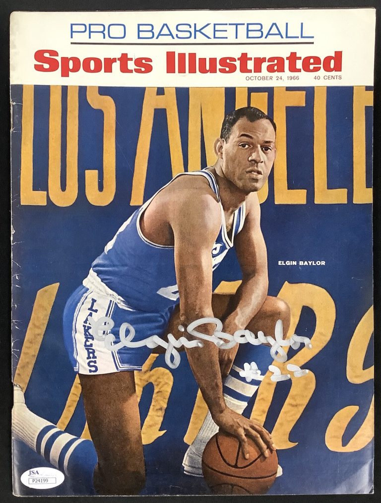 Elgin Baylor Signed Sports Illustrated 10/24/66 No Label 1st Cover Auto JSA