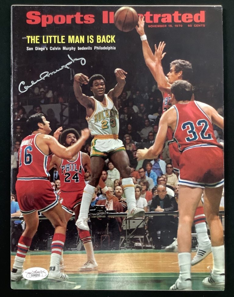 Calvin Murphy Signed Sports Illustrated Mag 11/16/70 NO LABEL Rockets Auto JSA
