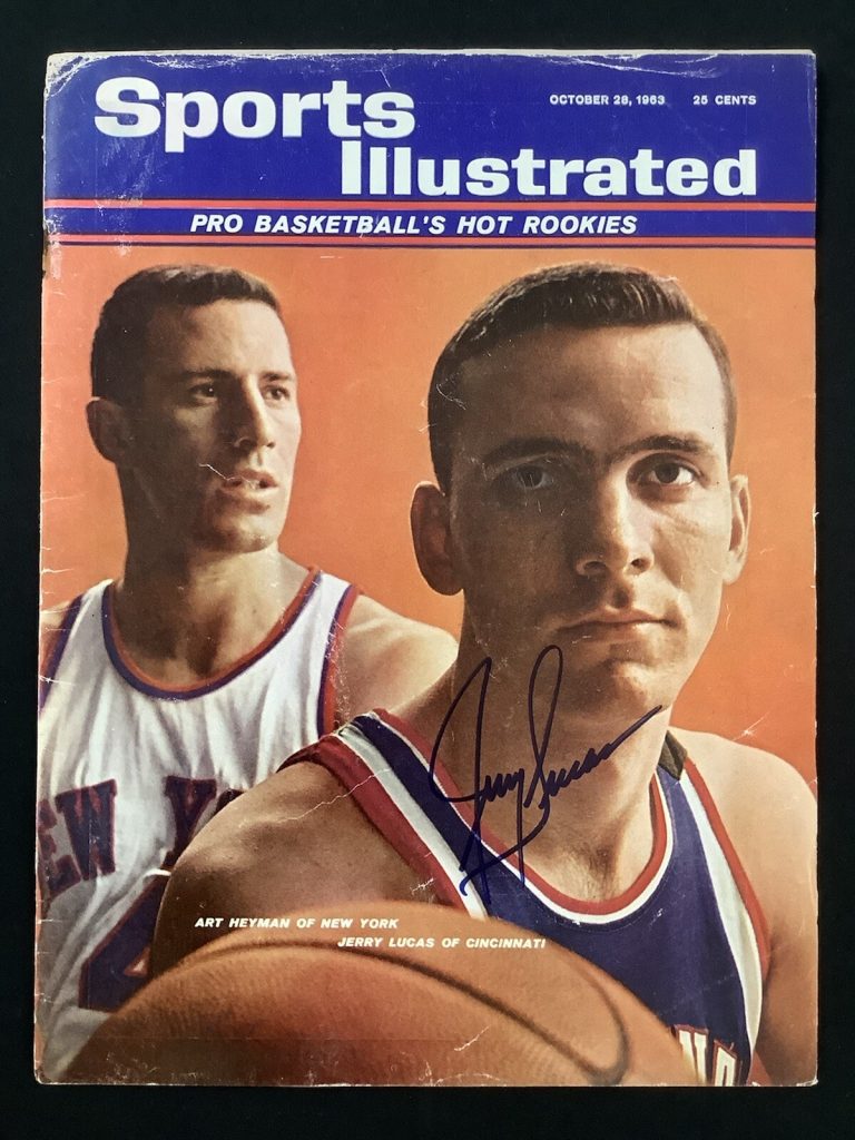Jerry Lucas Signed Sports Illustrated 10/28/63 No Label Buckeyes Autograph JSA