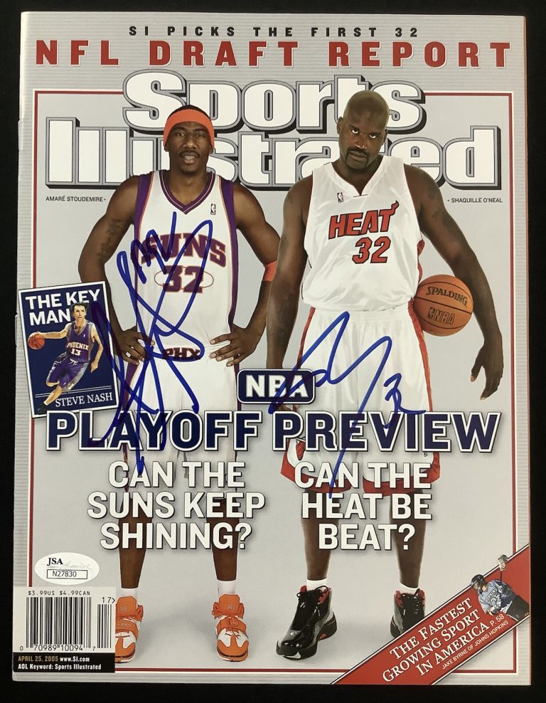 Shaquille O’Neal Signed Sports Illustrated 4/25/05 No Label Stoudemire Auto JSA