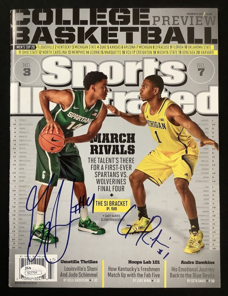 Glenn Robinson Signed Sports Illustrated 11/18/13 No Label Gary Harris JSA