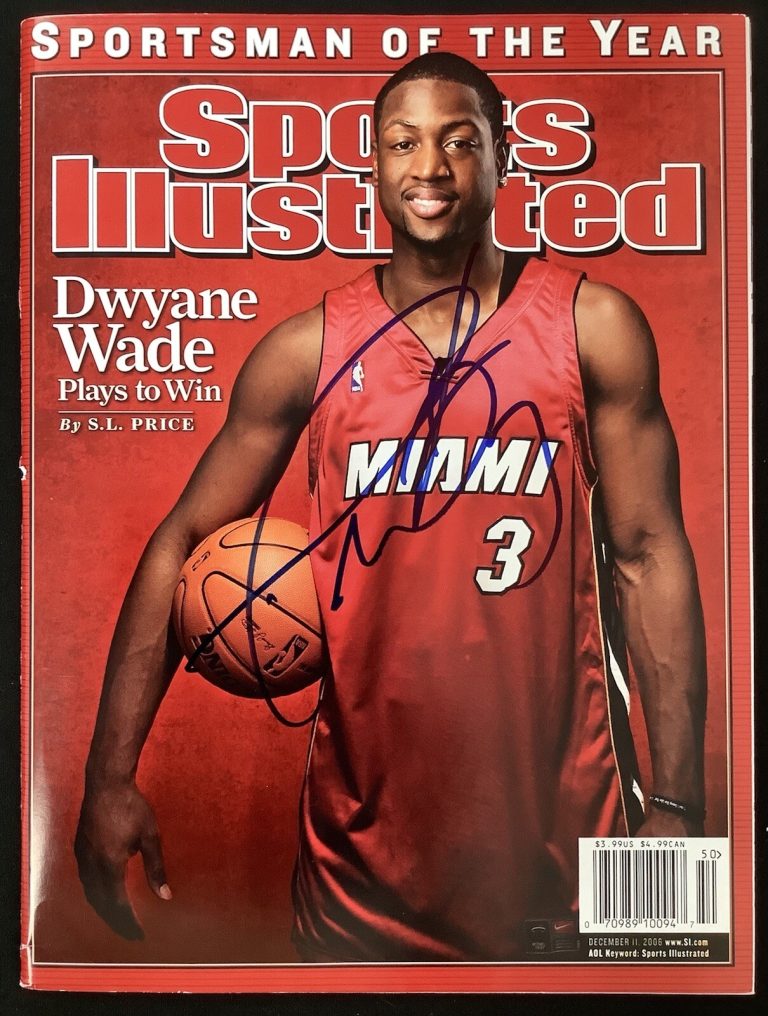 Dwyane Wade Signed Sports Illustrated 12/11/06 No Label Miami Heat SOY Auto JSA