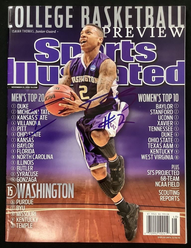 Isaiah Thomas Signed Sports Illustrated Mag 12/16/10 Huskies No Label Auto JSA