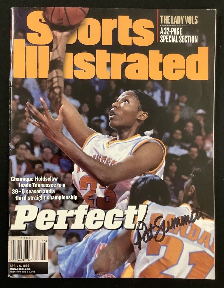 Pat Summitt Signed Sports Illustrated 4/6/98 Lady Volunteers No Label Auto JSA