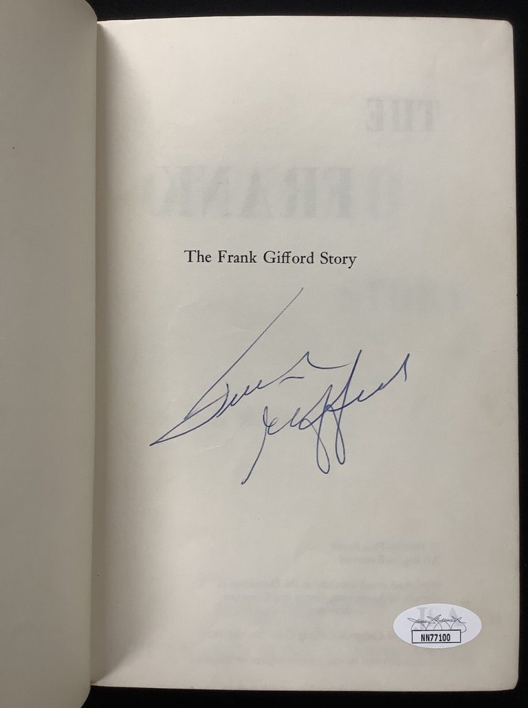 Frank Gifford Signed Book Frank Gifford Story HCB Giants Football Auto HOF JSA