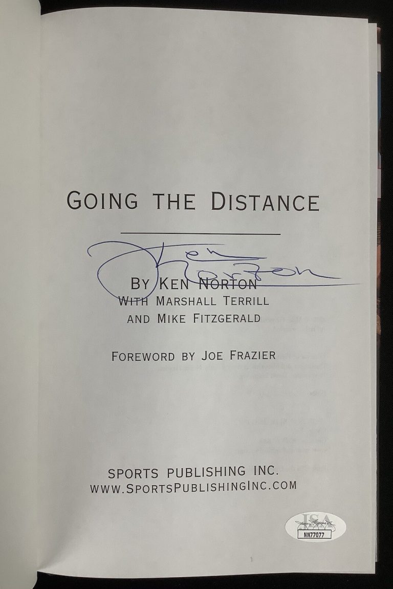 Ken Norton Signed Book Going The Distance HCB Boxing Autograph Muhammad Ali JSA