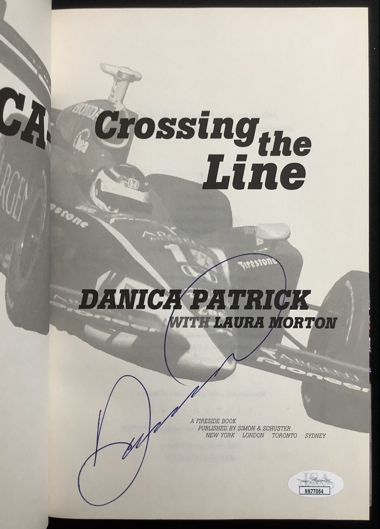 Danica Patrick Signed Book Danica Crossing The Line HCB NSCAR Indy Auto JSA