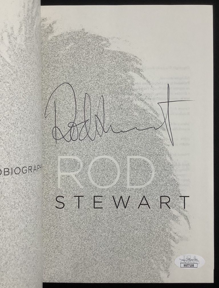 Rod Stewart Signed Book Autobiography HCB Music Faces Lead Singer Auto HOF JSA