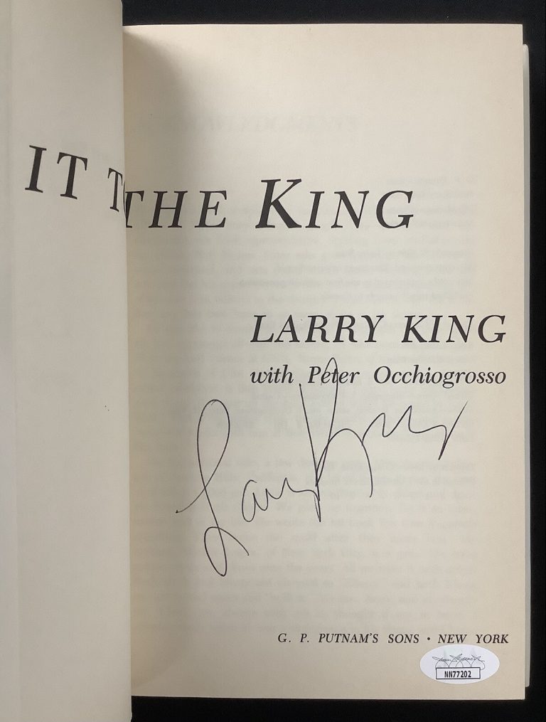 Larry King Signed Book Tell It To The King HCB Television Radio Host Auto JSA