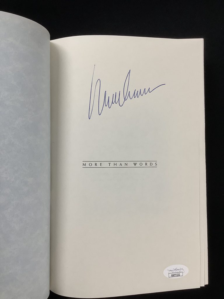 Mario Cuomo Signed Book More Than Words HCB Governor Of New York Autograph JSA