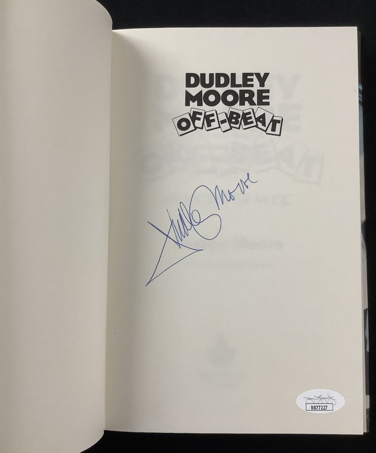 Dudley Moore Signed Book Off Beat HCB Actor Musician Arthur Foul Play Auto JSA