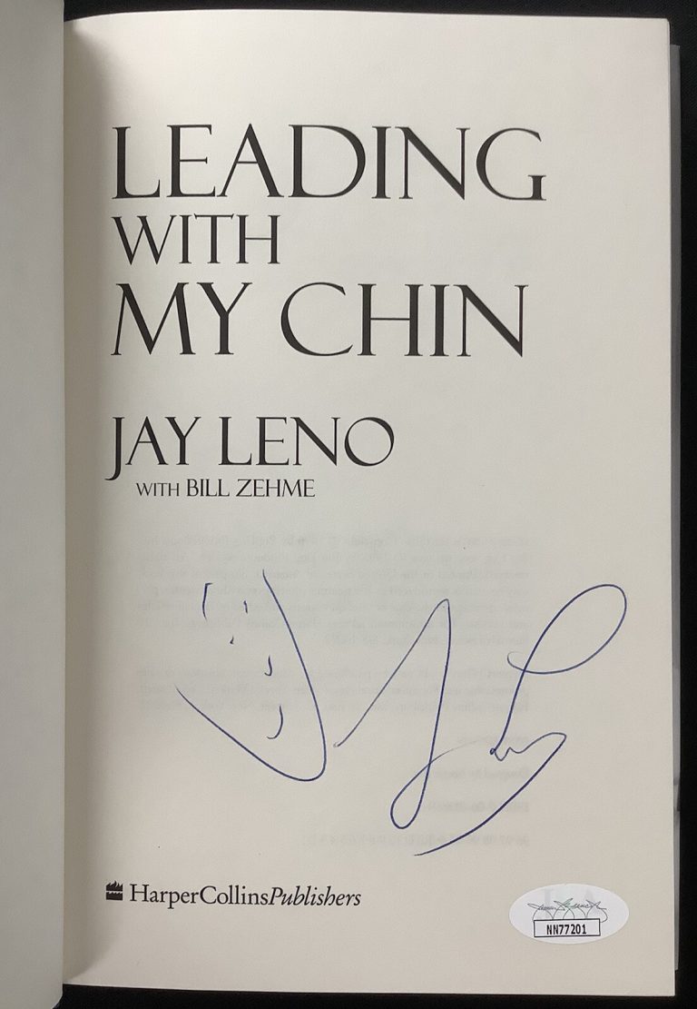 Jay Leno Signed Book Leading With My Chin HCB Comedy Tonight Show Autograph JSA