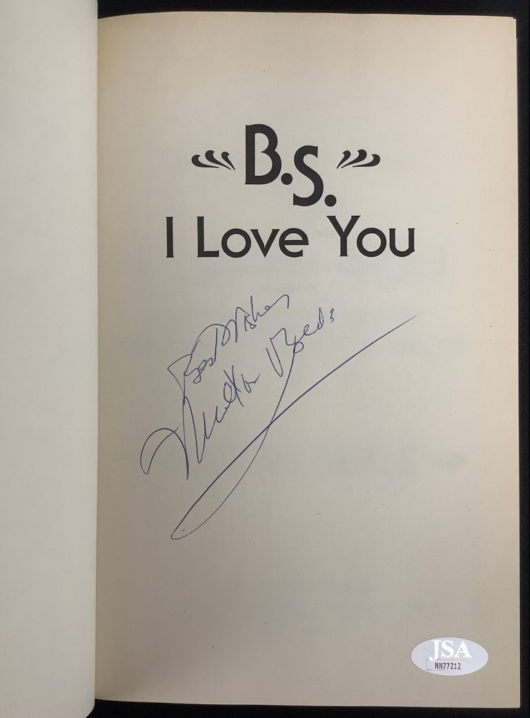 Milton Berle Signed Book B.S. I Love You HCB Comedian Texaco Star Autograph JSA