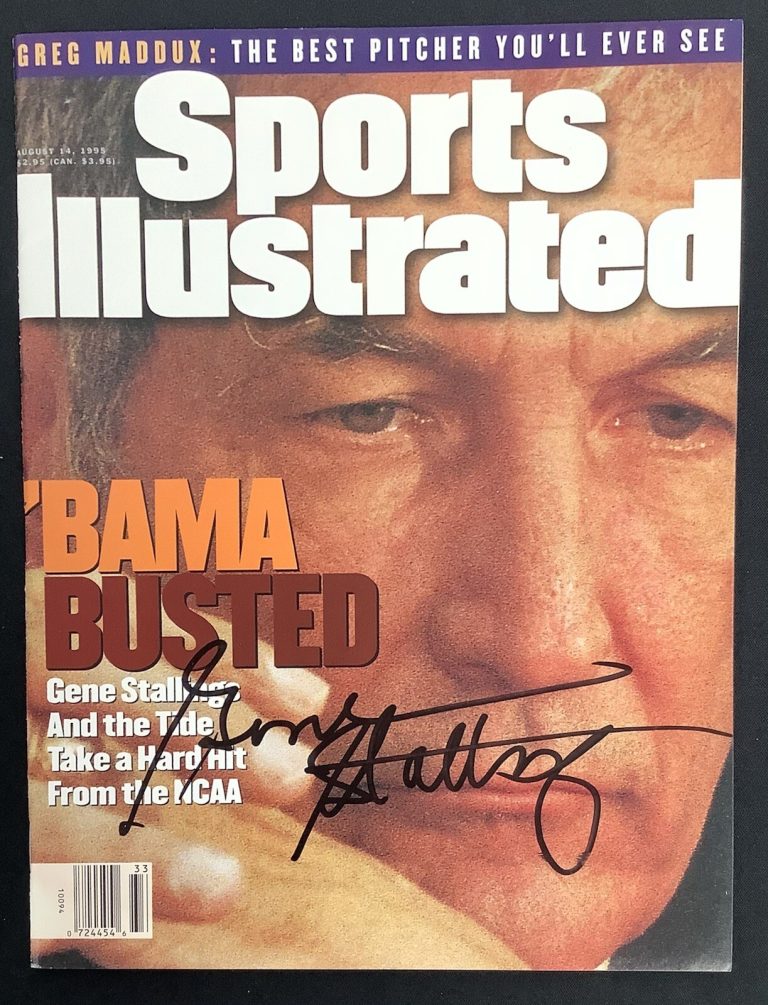 Gene Stallings Signed Sports Illustrated 8/14/95 No Label Crimson Tide Auto JSA