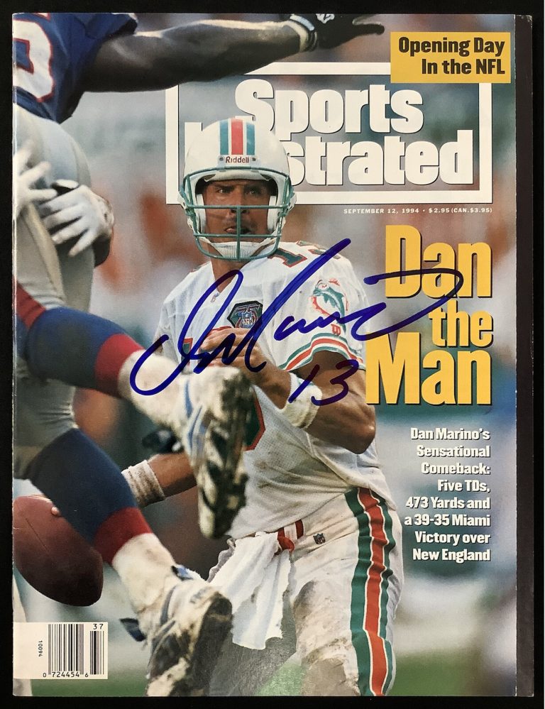 Dan Marino Signed Sports Illustrated 9/12/94 No Label Dolphins Autograph HOF JSA
