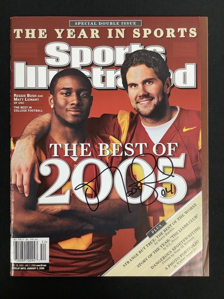 Matt Leinart Signed Sports Illustrated 12/26/05 No Label Trojans Auto HOF JSA