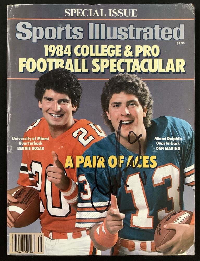 Dan Marino Signed Sports Illustrated 1984 Preview No Label Rookie Auto HOF JSA