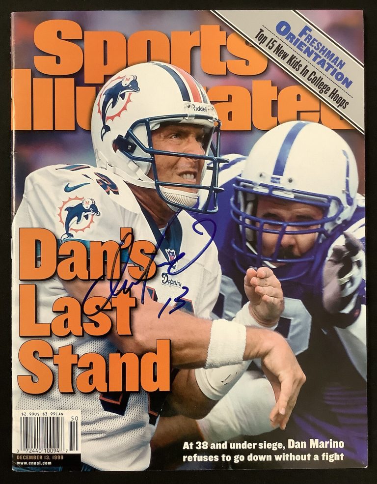Dan Marino Signed Sports Illustrated 12/13/99 NoLabel Dolphins Autograph HOF JSA