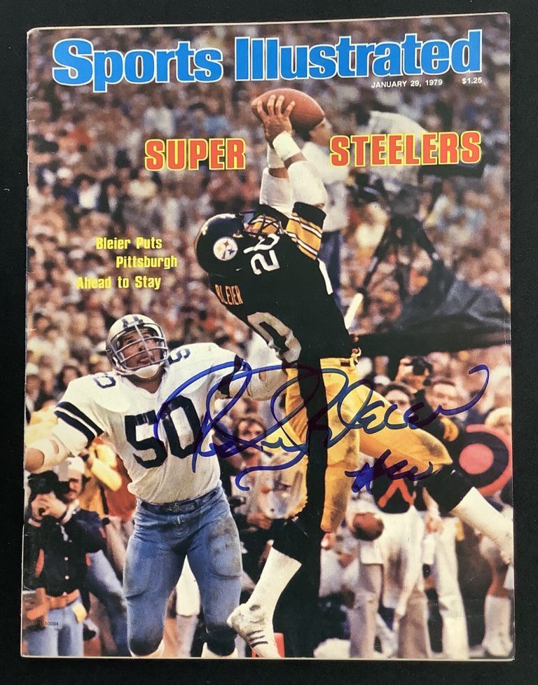 Rocky Bleier Signed Sports Illustrated 1/29/79 No Label Steelers Autograph JSA