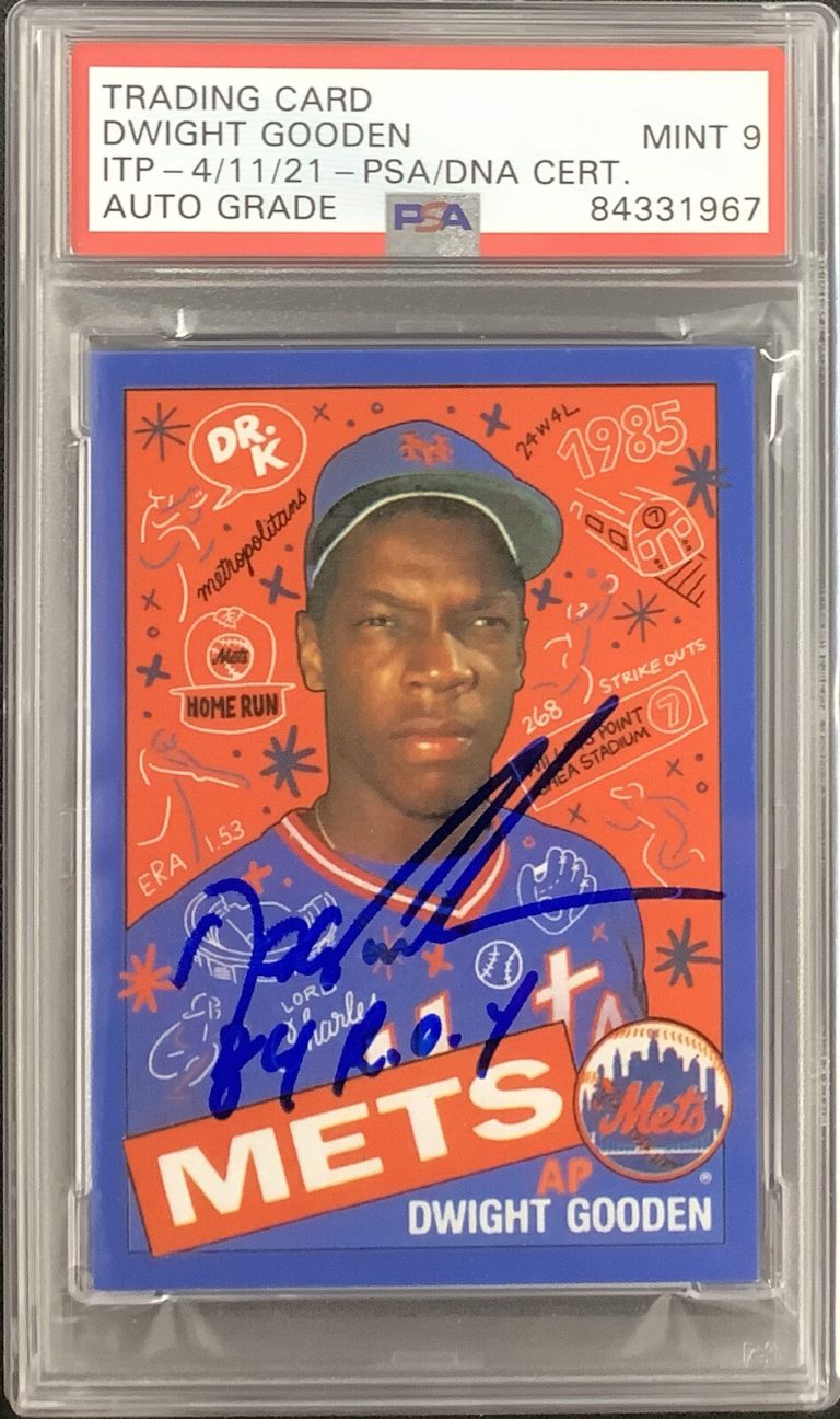 Doc Gooden Signed Topps Project 2020 Card #184 Mets 84 ROY PSA/DNA Auto Mint 9