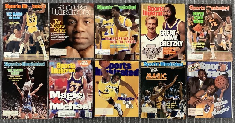 Basketball Magazines Lot of 10 Earvin Magic Johnson, Kobe Bryant, Michael Jordan