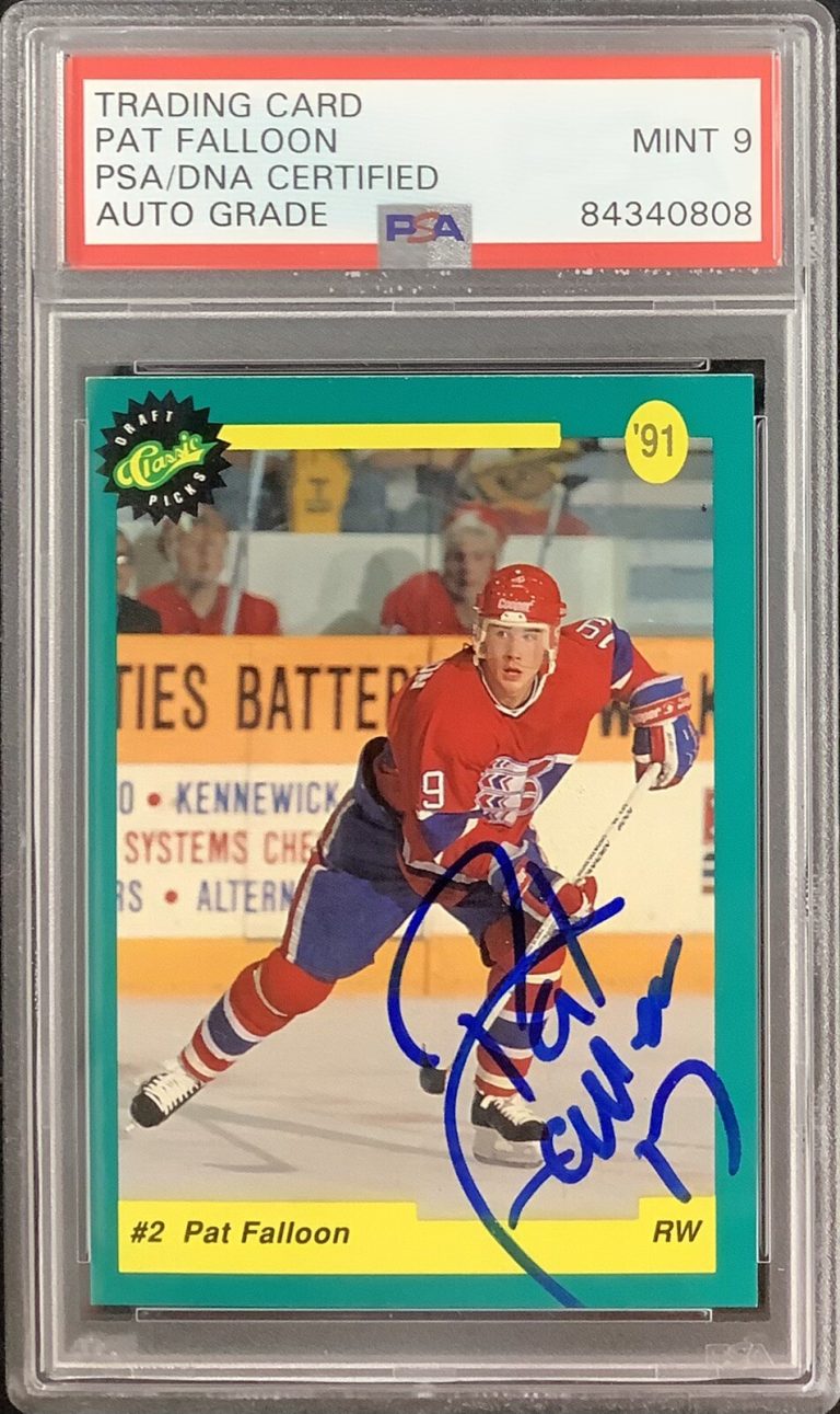 Pat Falloon Signed 1991 Classic Promo #2 Card Flyers Hockey PSA/DNA Auto Mint 9