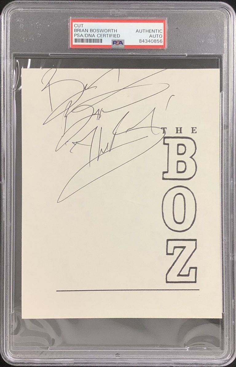 Brian Bosworth Signed Cut Page The Boz Seahawks Football Actor Autograph PSA/DNA