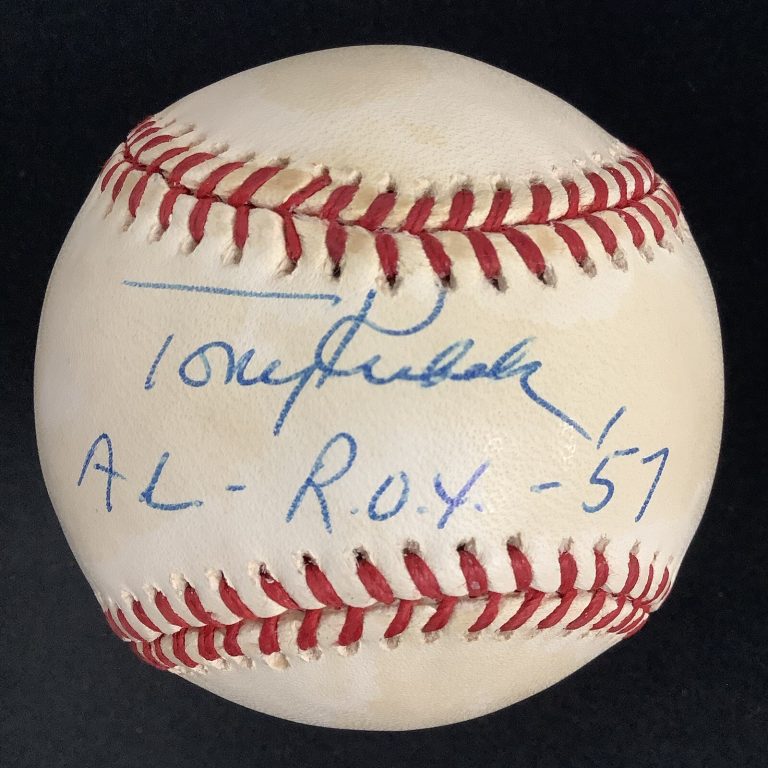 Tony Kubek Signed Baseball Bob Brown AL-ROY-57 Inscription NYY HOF Autograph JSA