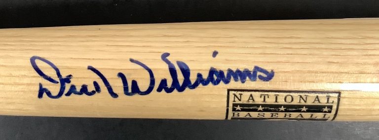 Dick Williams Signed Baseball Mini Bat HOF Logo 16