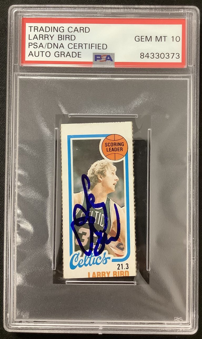 Larry Bird Signed 1980 Topps #30 RookieCard RC Celtics HOF PSA/DNA Auto GemMT 10