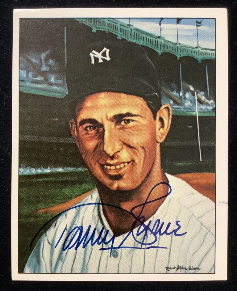 Tommy Byrne Signed 1983 TCMA #5 Card Yankees Autograph Simon Old Timers Art JSA