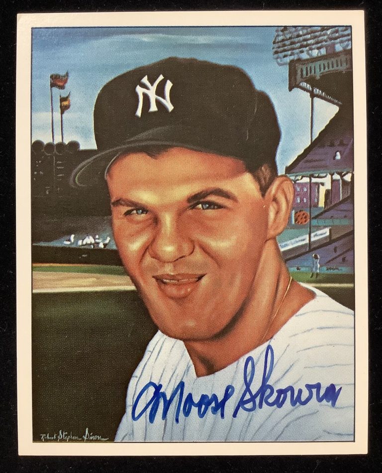 Moose Skowron Signed 1983 TCMA #44 Card Yankees Auto Simon Old Timers Art JSA