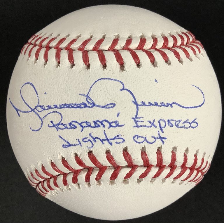 Mariano Rivera Signed Baseball Auto Panama Express Lights Out Inscription PSADNA