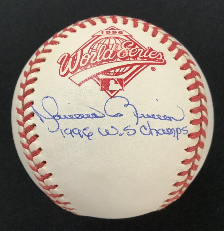 Mariano Rivera Signed Baseball Yankees Autograph 1996 WS Champs Insc HOF PSA/DNA