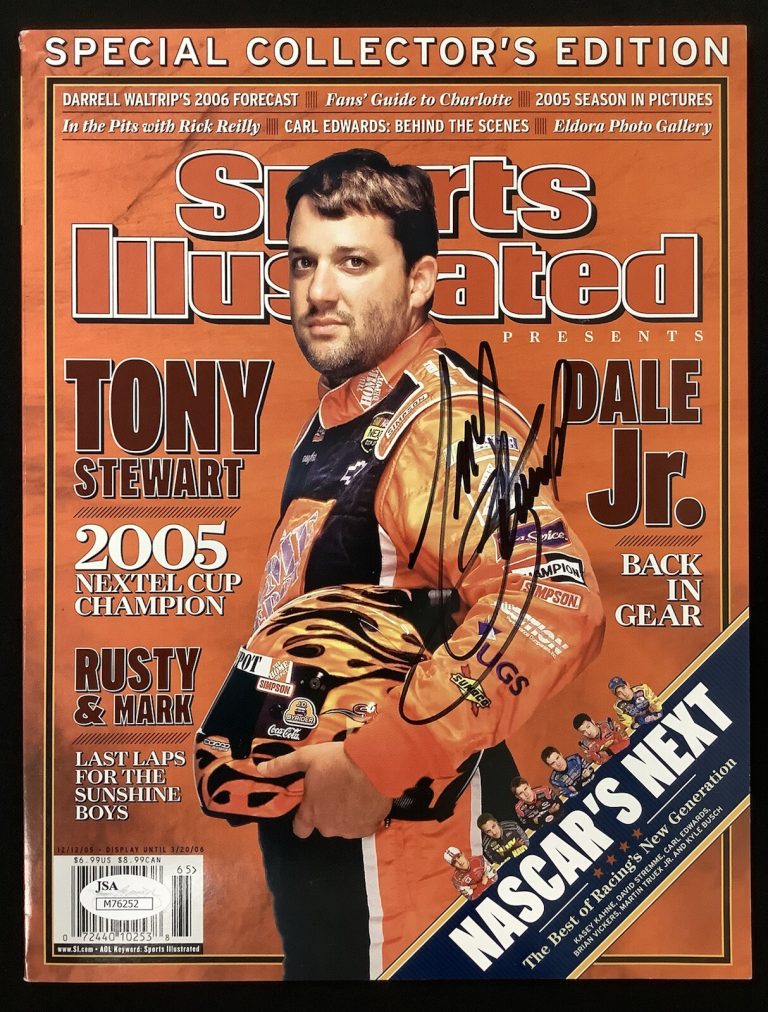 Tony Stewart Signed Sports Illustrated 12/12/05 No Label NASCAR Nextel Auto JSA