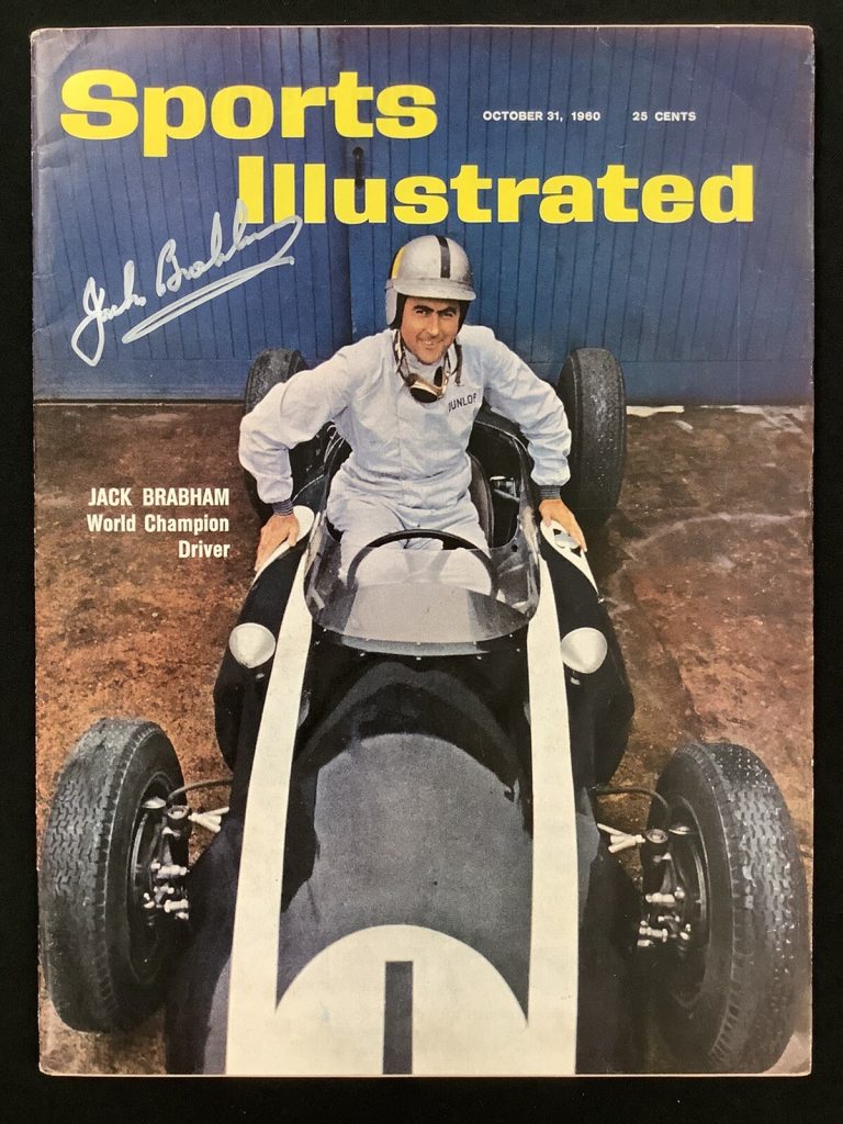 Jack Brabham Signed Sports Illustrated 10/31/60 No Label Formula 1 Autograph JSA