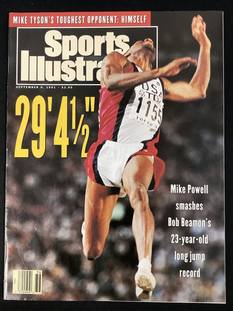 Mike Powell Sports Illustrated 9/9/91 NO LABEL Track & Field Long Jump Medalist