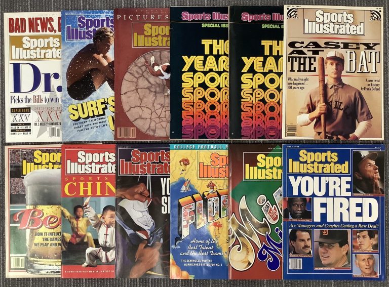 Sports Illustrated Lot of 12 No Label Mixed Sports Surf Beer MartialArts Florida
