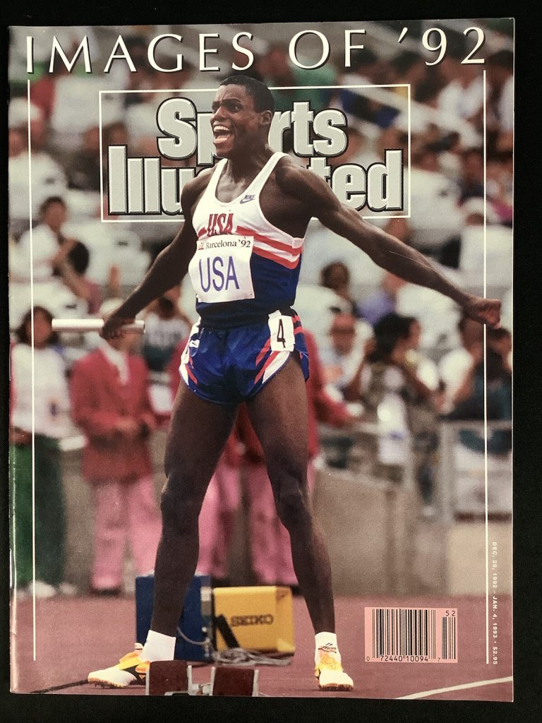 Carl Lewis Sports Illustrated 1/4/93 NO LABEL Track Field Olympic Gold Medalist