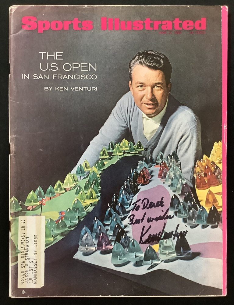Ken Venturi Signed Sports Illustrated 6/13/66 Golf HOF PGA Masters US Open TPG