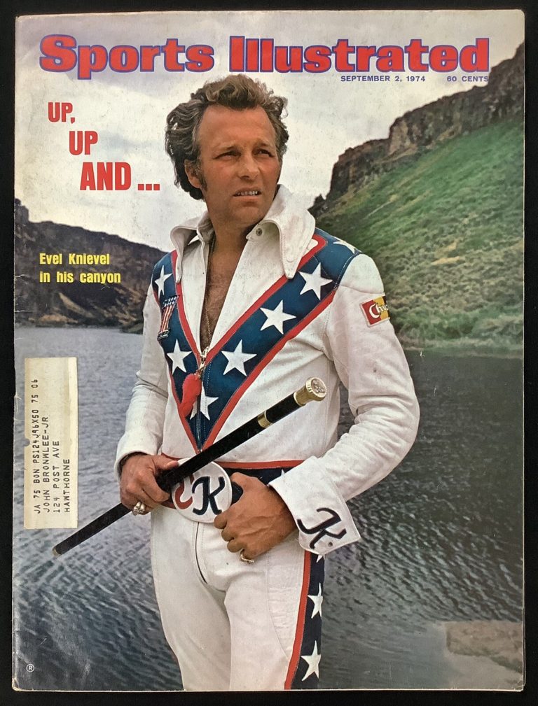 Evel Knievel Sports Illustrated 9/2/74 Snake River Canyon Stunt Jump Daredevil