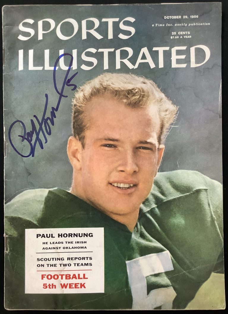 Paul Hornung Signed Sports Illustrated 10/29/56 NO LABEL GB Packers HOF PSA/DNA