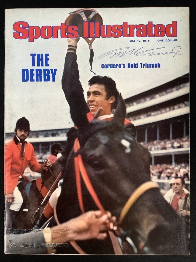 Angel Cordero Jr. Signed Sports Illustrated 5/10/76 LabelRemoved Jockey Auto JSA
