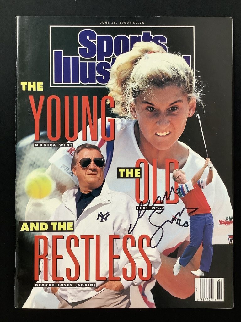 Monica Seles Signed Sports Illustrated 6/18/90 No Label Tennis Fed Cup Auto JSA