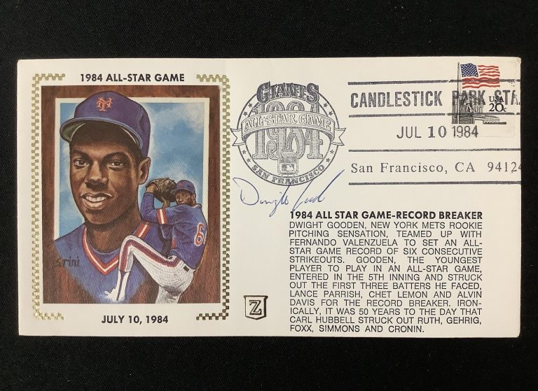 Doc Gooden Signed Gateway Cachet Z Silk Envelope FDC NY Mets Auto 1984 ASG TPG 2