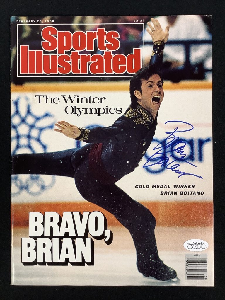 Brian Boitano Signed Sports Illustrated 2/29/88 NoLabel Olympic Gold Auto JSA