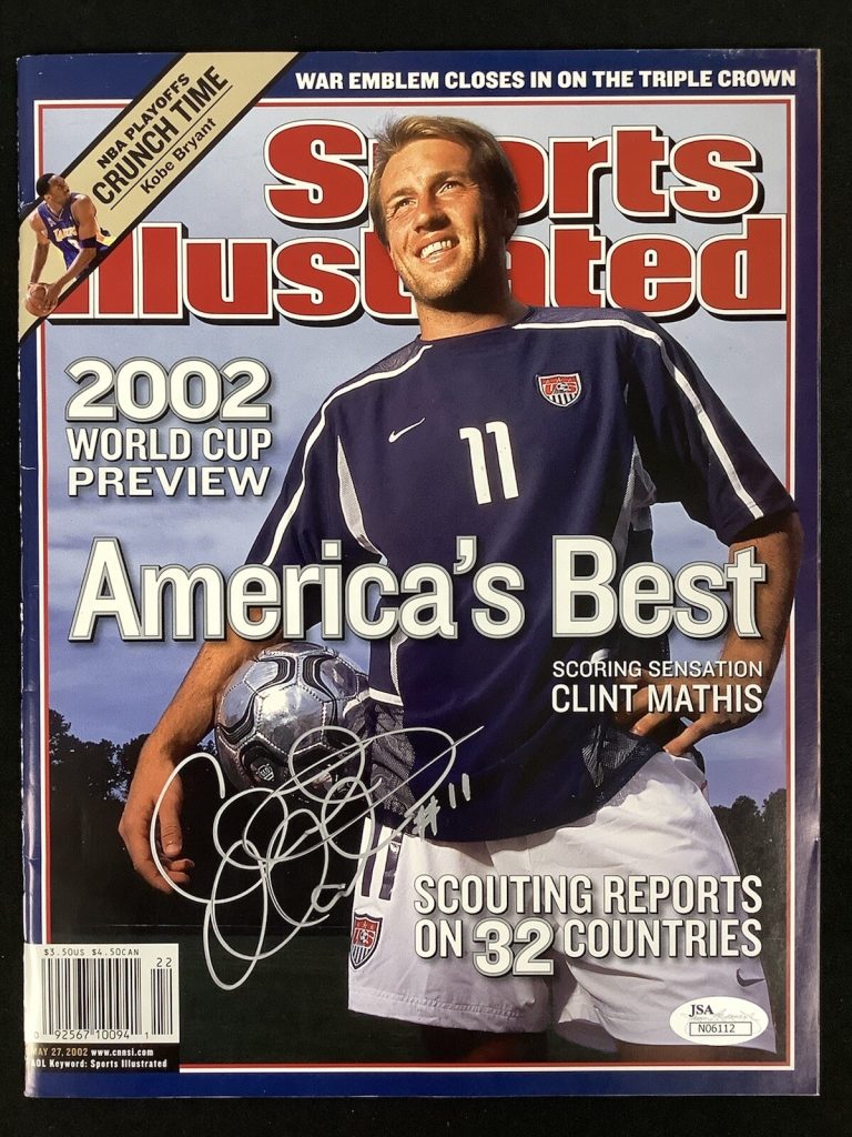 Clint Mathis Signed Sports Illustrated Mag 5/27/02 No Label FIFA 2002 Auto JSA