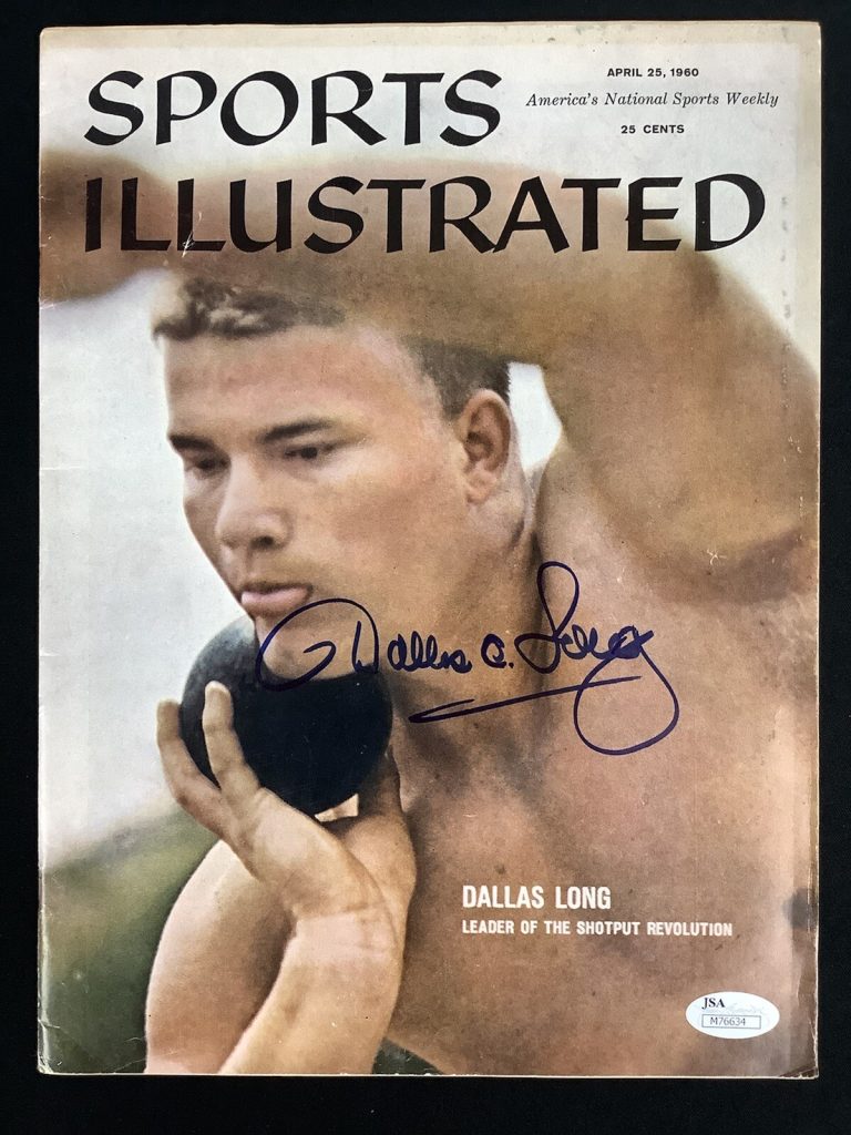 Dallas Long Signed Sports Illustrated 4/25/60 No Label Olympics Gold Auto JSA