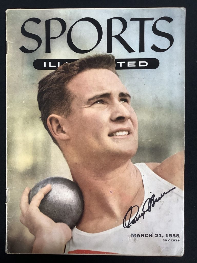 Parry O’Brien Signed Sports Illustrated 3/21/55 No Label Shot Put Autograph JSA