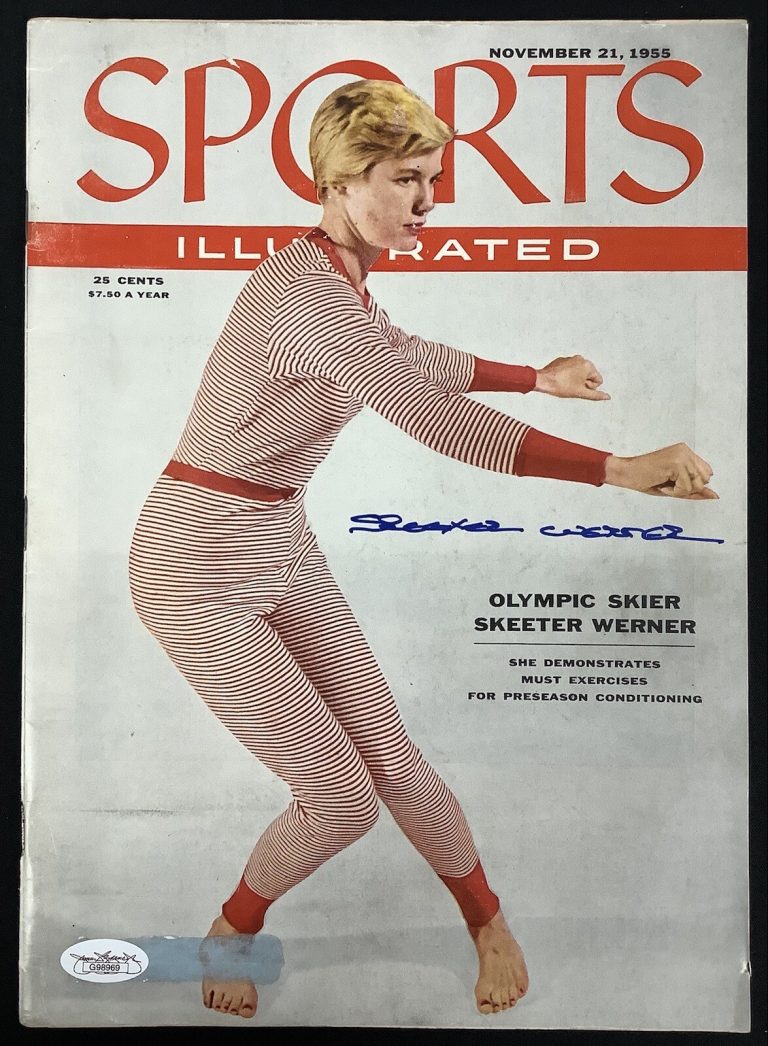 Skeeter Werner Signed Sports Illustrated 11/21/55 Alpine Skier Olympics Auto JSA